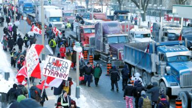 فيديو.. إضراب الشاحنات في كندا - ALMASSAA ALYOUM المساء اليوم