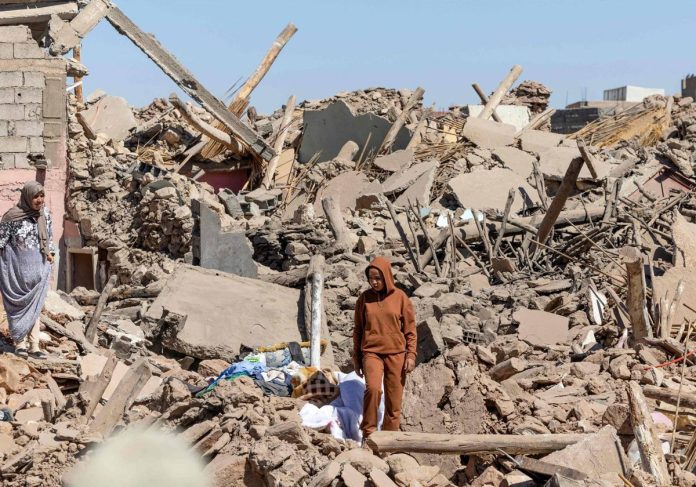الدمار في إحدى قرى تارودانت إثر زلزال المغرب 696x487 1 1